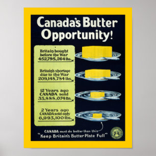 Poster Occasion du beurre du Canada (frontière)