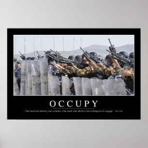 Poster Occupy : Citation inspirante
