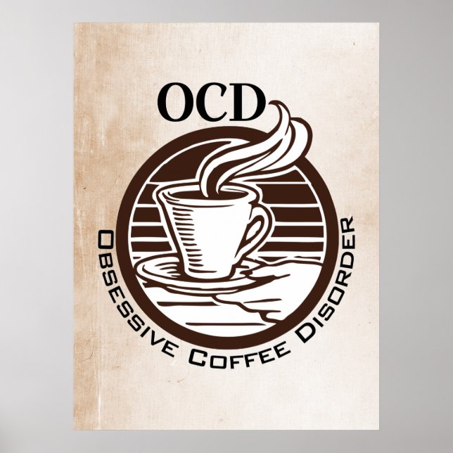 Poster OCD : Disorders obsessifs de café (Devant)