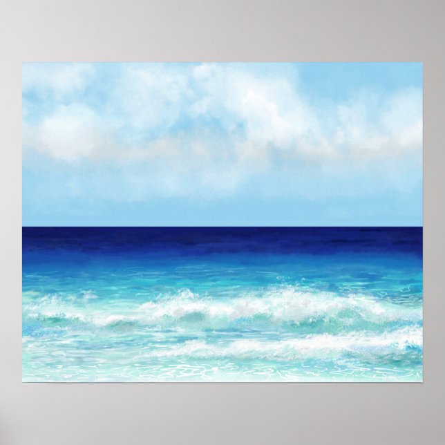 Poster Ocean Beach Sea view (Devant)