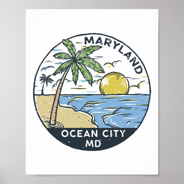 Poster Ocean City Maryland Vintage (Devant)