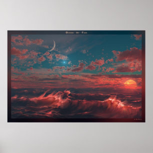 Poster Océan de feu