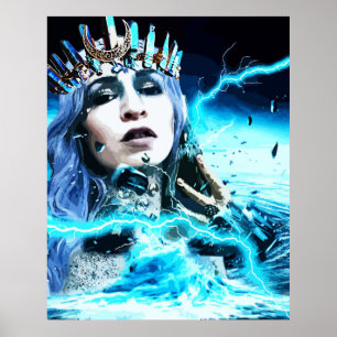Poster Ocean Goddess Imaginaire Art Abstrait