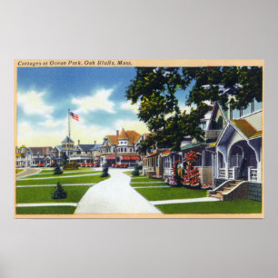 Poster Ocean Park Cottages Scene