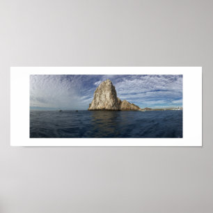 Poster Ocean Rocks Nuages Mexique Photographie Panoramiqu