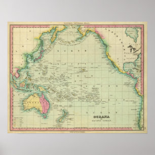 Poster Océane Ou Océan Pacifique