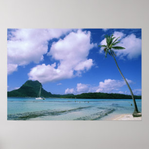 Poster Océanie, Polynésie française, Tahiti. Vue de