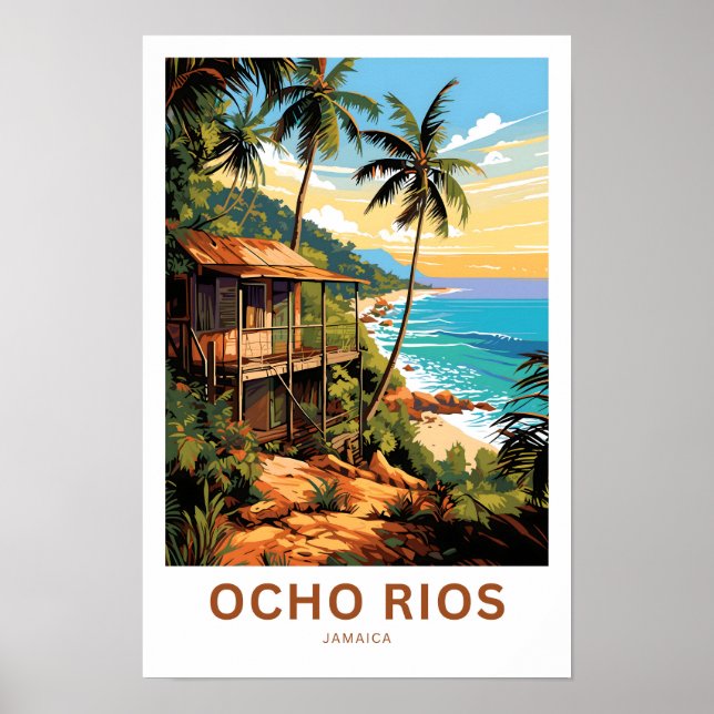 Poster Ocho Rios Jamaïque Travel Imprimer (Devant)