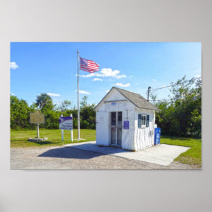 Poster Ochopee, Floride, Poste, Plus petit aux États-Unis