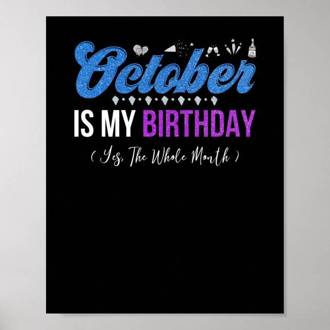 Poster October Is My Birthday (Devant)