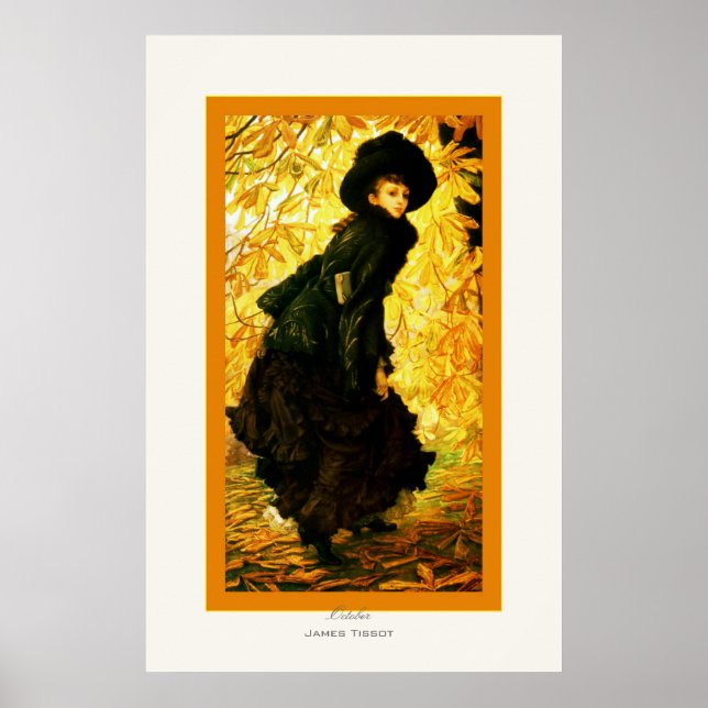 Poster Octobre ~ James Tissot ~ Art (Devant)