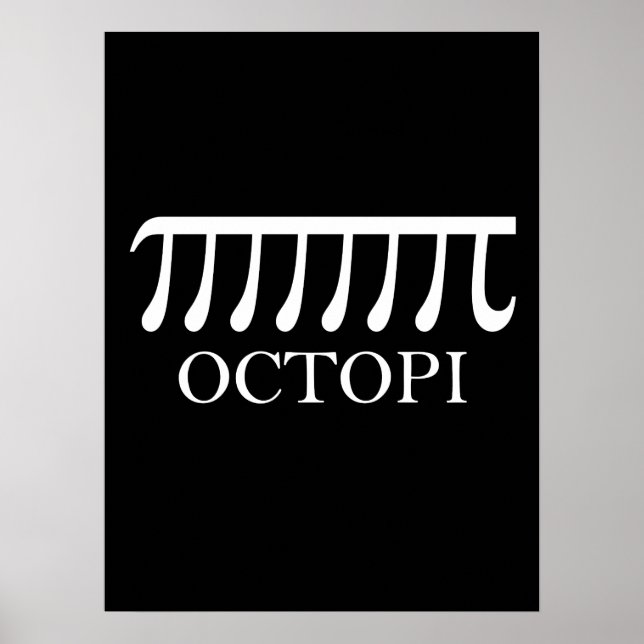 Poster Octopi - Funny Pi Octopus Math (Devant)