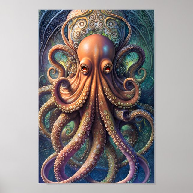 Poster Octopus - 02 - Art Imaginaire (Devant)