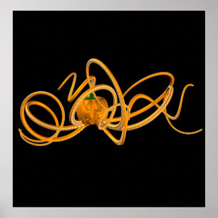 Poster Octopus orange