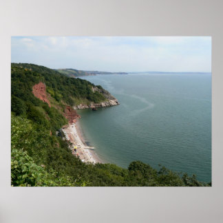 Poster Oddicombe Bay, Torquay, Angleterre