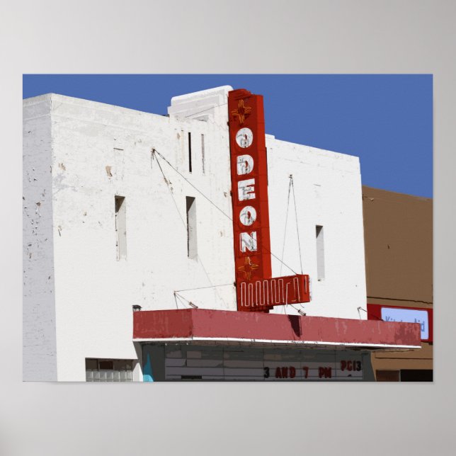 Poster Odeon Theatre, Tucumcari, Nouveau-Mexique (Devant)