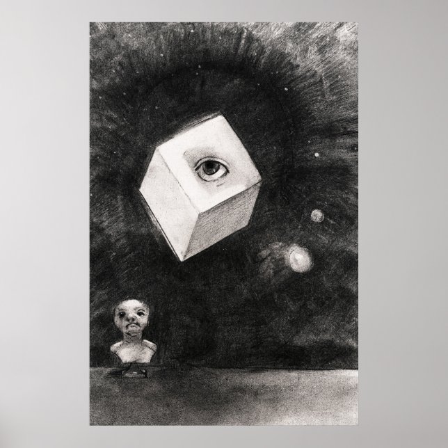 Poster Odilon Redon, Le cube, 1880  (Devant)