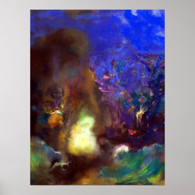 Poster Odilon Redon Roger et Angelica (Devant)