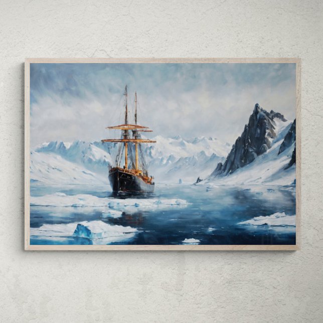 Poster Odyssée arctique : Navigation dans les eaux glacia (Créateur téléchargé)