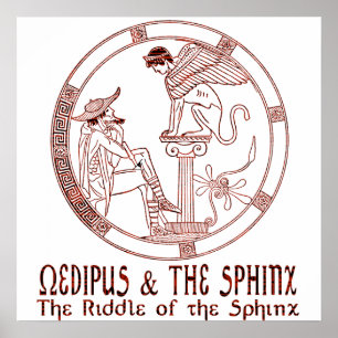 Poster Oedipe et le sphinx