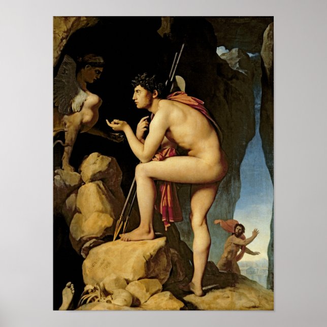 Poster Oedipus et le Sphinx, 1808 (Devant)