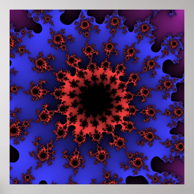 Poster OEil bleu et orange (Devant)