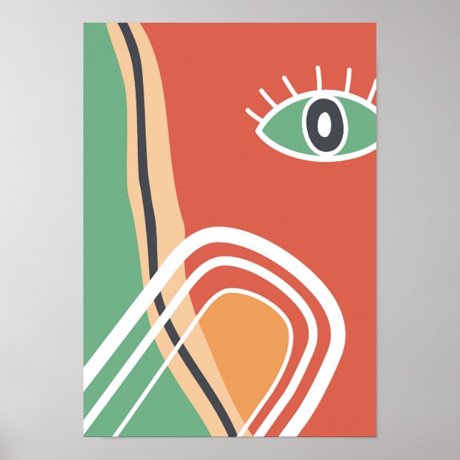 Poster oeil d'art moderne Abstrait (Devant)