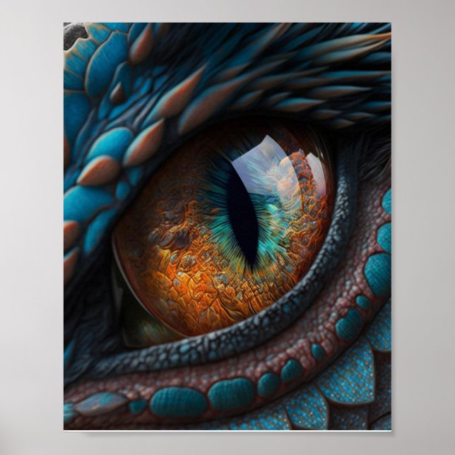 Poster Oeil de dragon réaliste (Devant)
