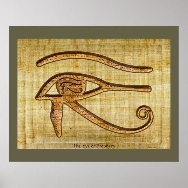 Poster OEil de Horus sur Papyrus effet Art égyptien (Devant)