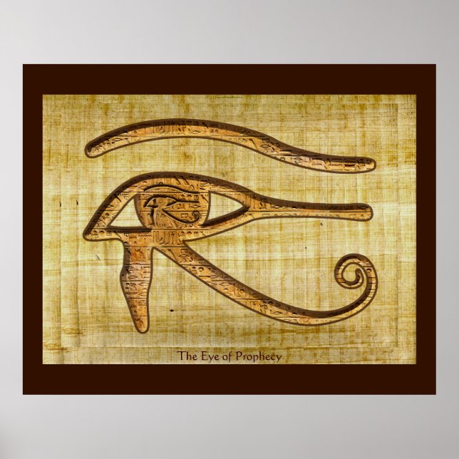 Poster OEil de Horus sur Papyrus effet Art égyptien (Devant)