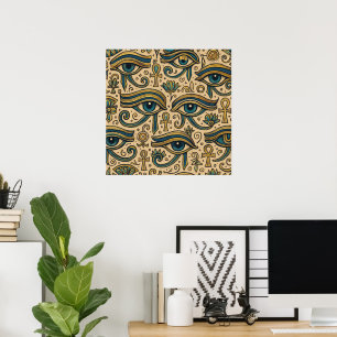 Poster OEil de Horus Wall Art - Design tribal égyptien