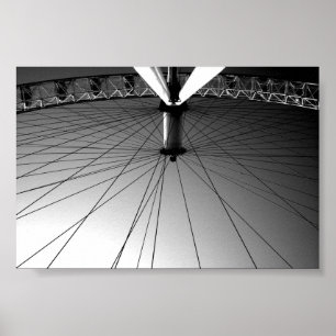 Poster Oeil de Londres noir et blanc