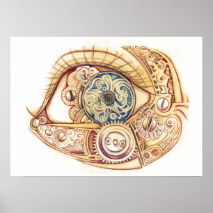 Poster Oeil de Steampunk sur U