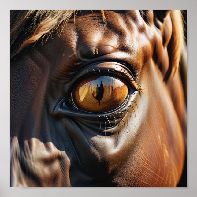 Poster Oeil du cheval (Devant)