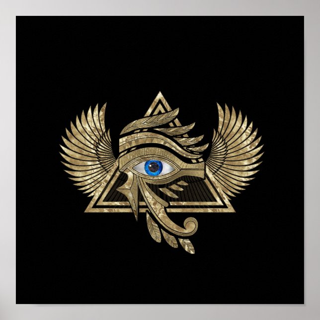 Poster OEil égyptien de Horus - Ornement de Wadjet (Devant)