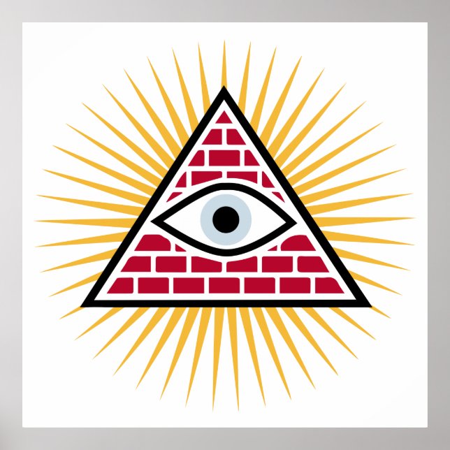 Poster Oeil freemasonique (Devant)