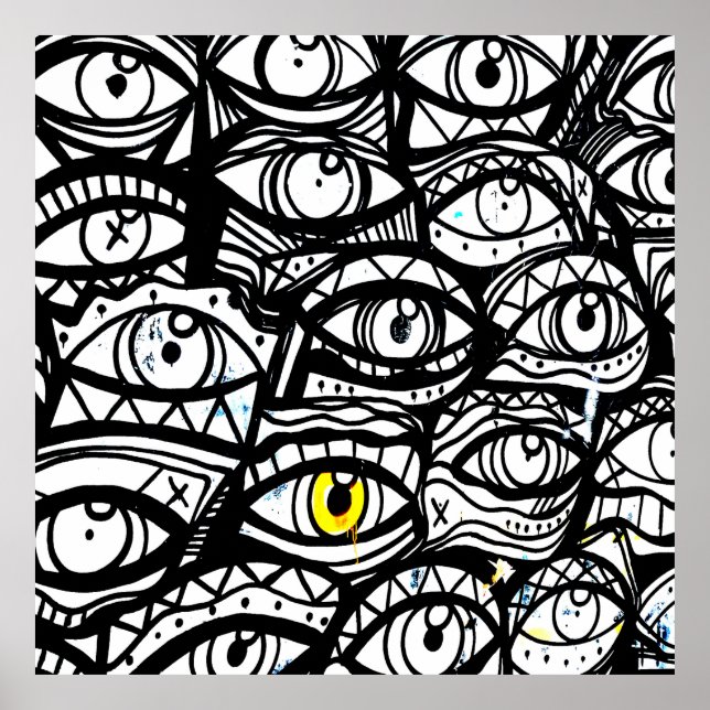 Poster oeil jaune (Devant)