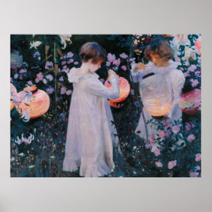 Poster Œillet Lys Lys Rose John Singer Sargent Art