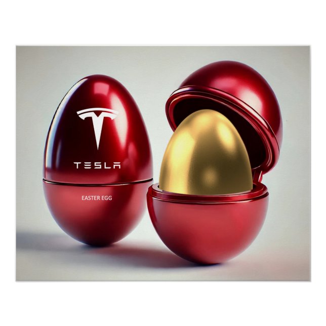 Poster Œuf de Pâques Tesla (Devant)