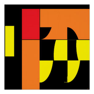 Poster Oeuf Invader III - Ken Gage Art Abstrait