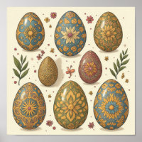 Oeuf Mandala - Design Floral Boho complexe