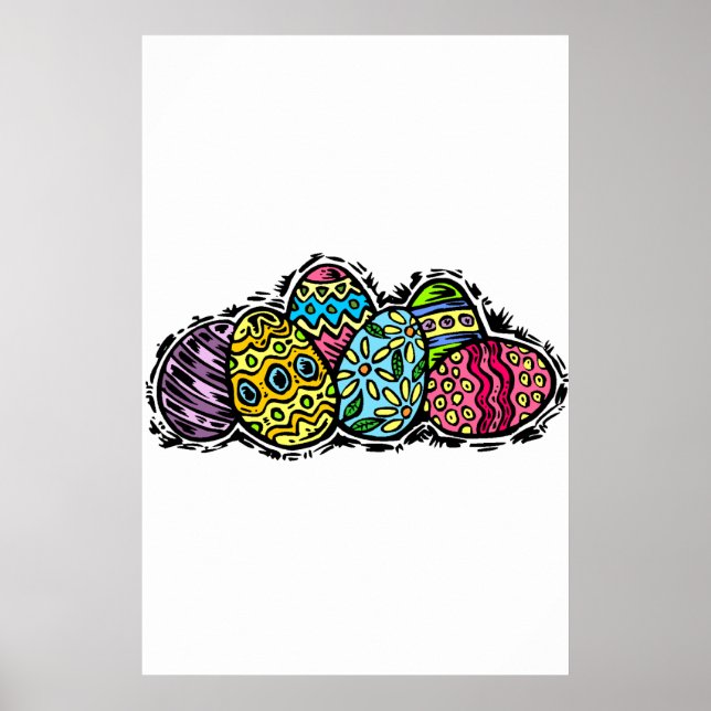 Poster Oeufs de Pâques (Devant)