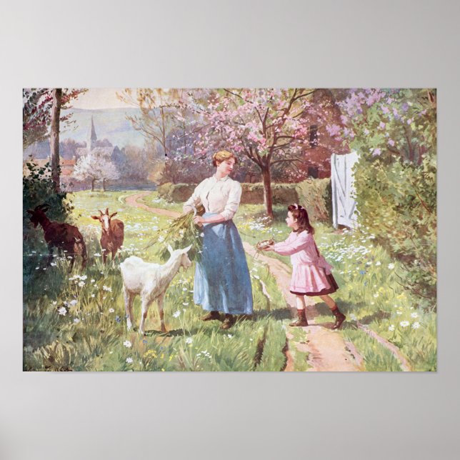 Poster Oeufs de Pâques dans le pays, 1908 (Devant)