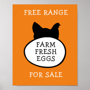 Poster Oeufs frais de ferme