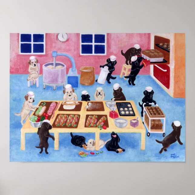 Poster Oeuvre artisanale de la boulangerie Labrador (Devant)