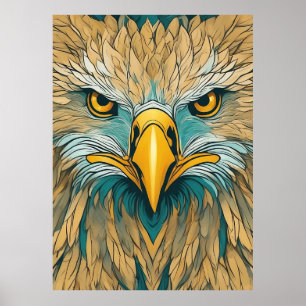 Poster Oeuvre d'aigle doré