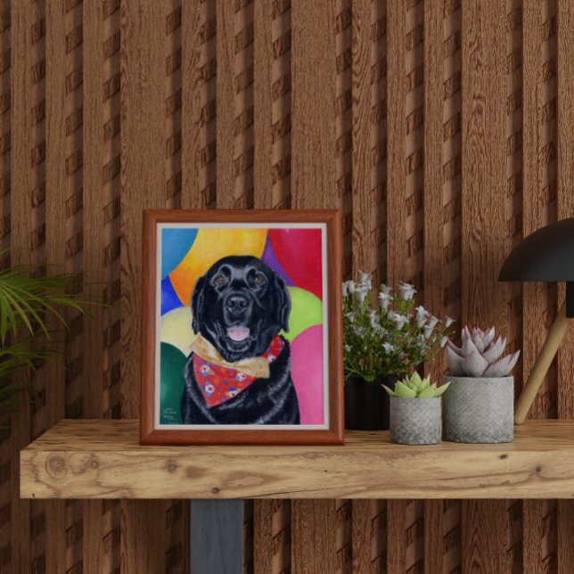 Poster Oeuvre d'anniversaire Black Labrador (Créateur téléchargé)