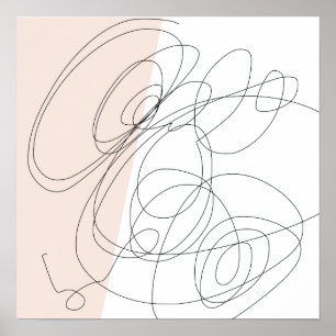 Poster OEuvre d'art abstrait minimaliste moderne