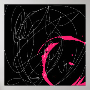 Poster OEuvre d'art abstrait minimaliste moderne