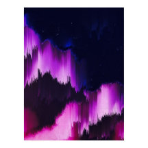 Œuvre d'art abstraite vibrante et défectueuse pour